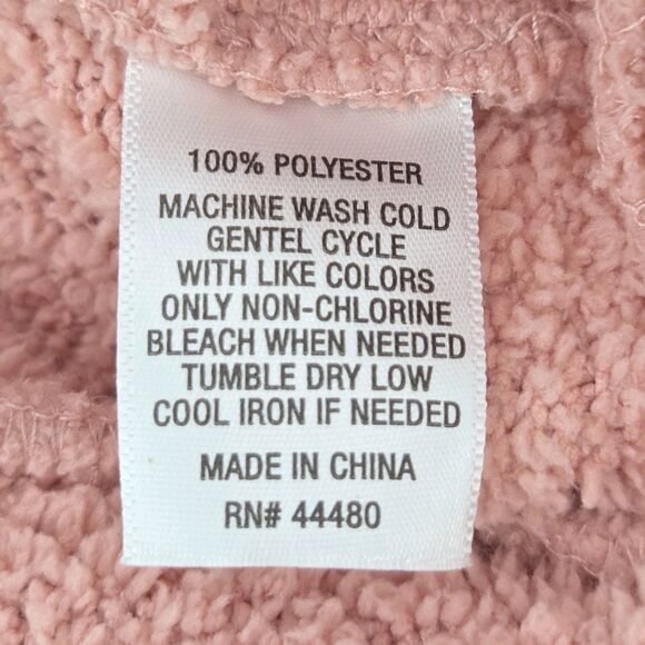 Wonderly Fuzzy Sweater Womens Size Small Pink Crewneck Soft Faux Sherpa Fall - Picture 6 of 6